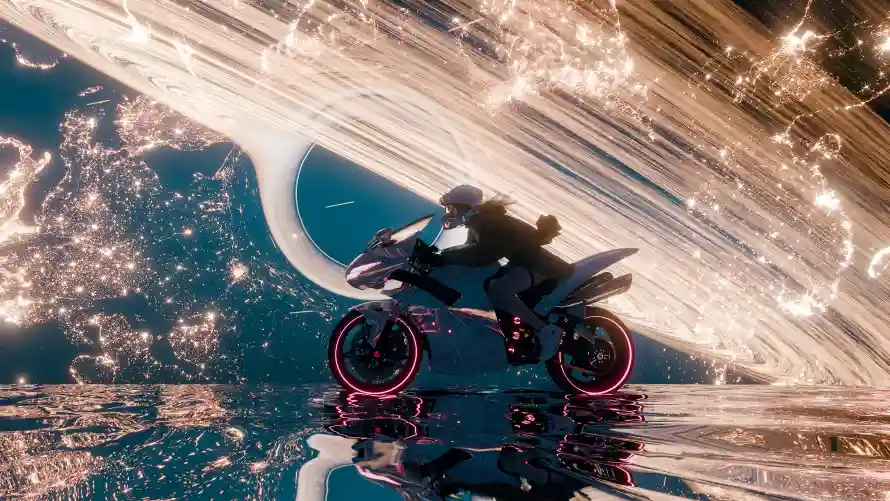 4k星球壁纸 - 黑洞 - 光影特效 - 宇宙骑行「哲风壁纸」