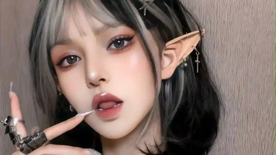 4k精灵壁纸 - 美女 - 精灵耳 - 个性妆容「哲风壁纸」