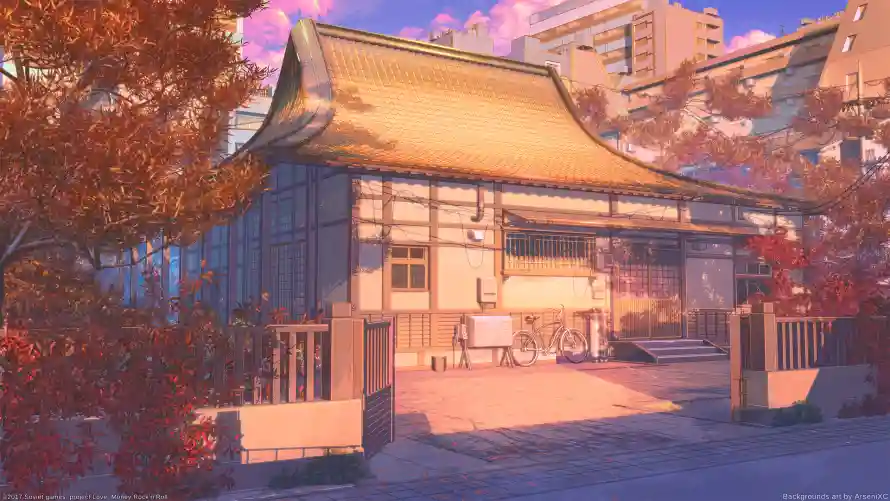 4k场景壁纸 - 二次元 - 日式庭院 - 日系建筑「哲风壁纸」