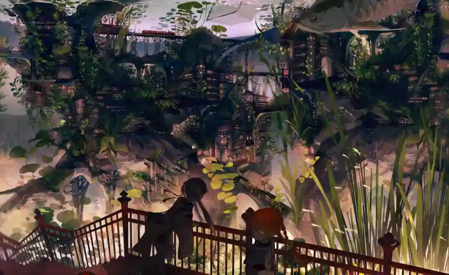 4k场景壁纸 - 二次元 - 人物剪影 - 动漫背景「哲风壁纸」