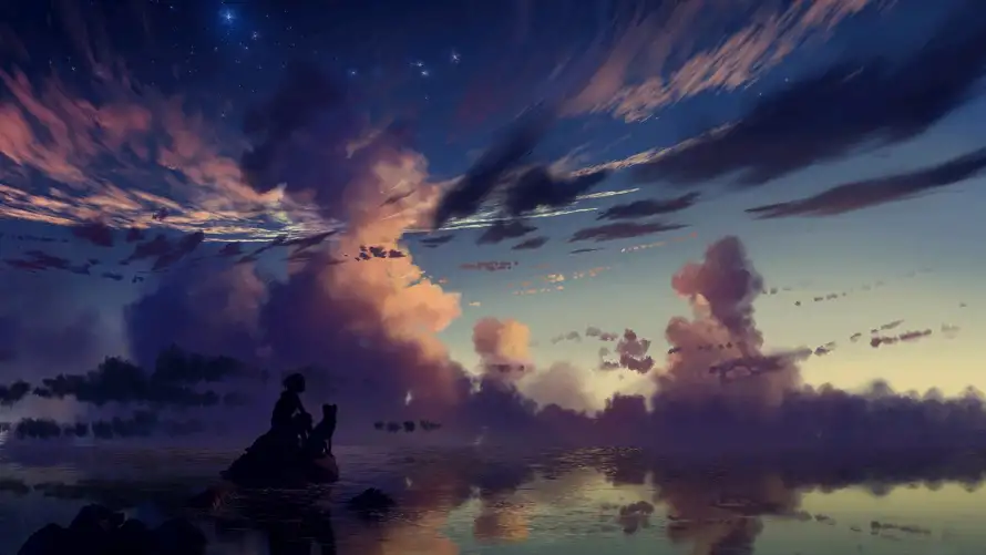 4k场景壁纸 - 二次元 - 动漫背景 - 夏夜倒影「哲风壁纸」 4k场景壁纸 - 二次元 - 动漫背景 - 夏夜倒影「哲风壁纸」
