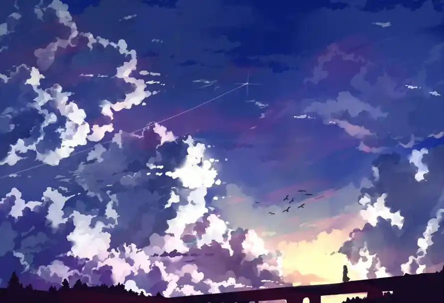 4k场景壁纸 - 二次元 - 天空插画 - 暮色背景「哲风壁纸」 4k场景壁纸 - 二次元 - 天空插画 - 暮色背景「哲风壁纸」