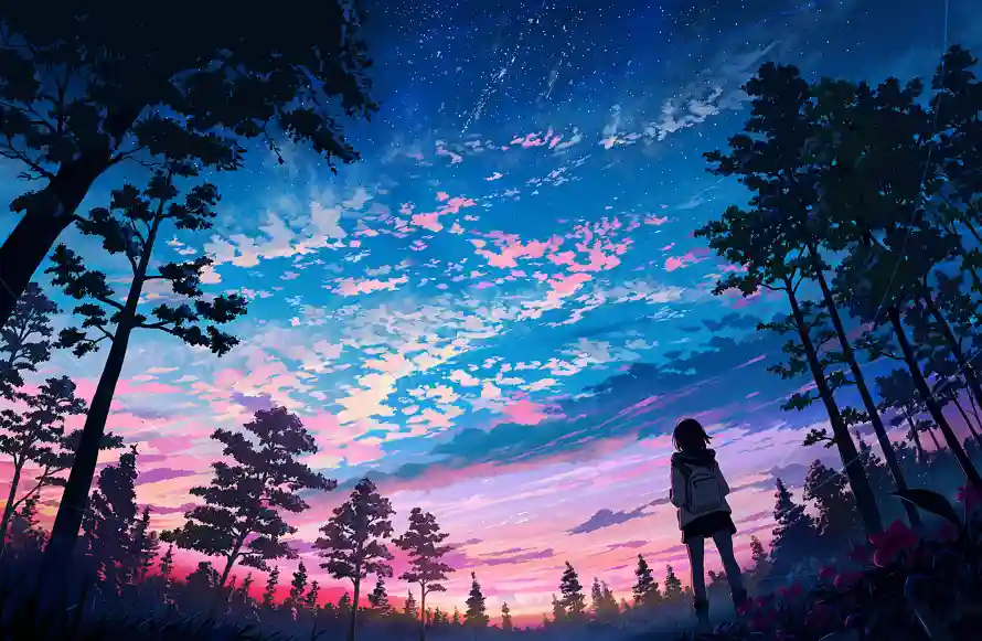 4k场景壁纸 - 二次元 - 动漫场景 - 夜晚森林「哲风壁纸」 4k场景壁纸 - 二次元 - 动漫场景 - 夜晚森林「哲风壁纸」