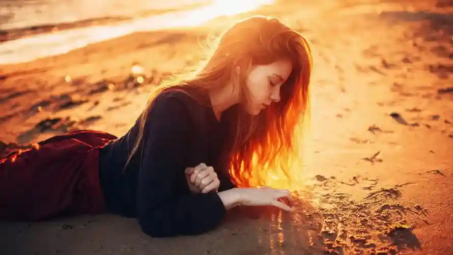 4k欧美壁纸 - 沙滩 - 欧美沙滩 - 沙滩夕阳「哲风壁纸」