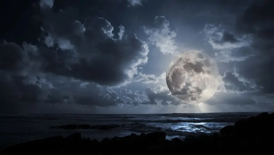 4k乌云壁纸 - 夜空 - 月光 - 月夜「哲风壁纸」