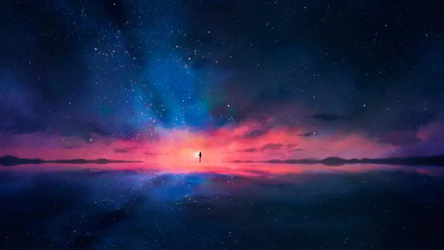 4k倒影壁纸 - 场景 - 夜景 - 星空「哲风壁纸」