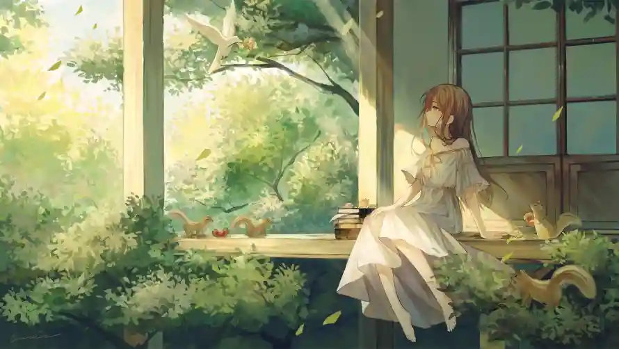 4k女孩壁纸 - 二次元 - 治愈插画 - 窗边场景「哲风壁纸」 4k女孩壁纸 - 二次元 - 治愈插画 - 窗边场景「哲风壁纸」