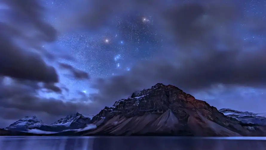 4k自然壁纸 - 风景 - 夜空山脉 - 山脉摄影「哲风壁纸」