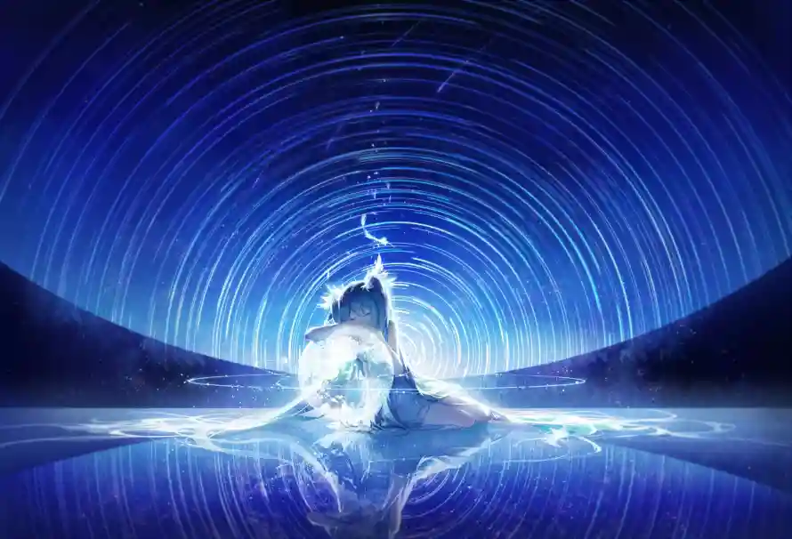 4k初音壁纸 - 星空 - 星轨 - 梦幻「哲风壁纸」