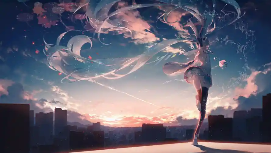 4k初音壁纸 - 二次元 - 天际线 - 初音未来「哲风壁纸」 4k初音壁纸 - 二次元 - 天际线 - 初音未来「哲风壁纸」