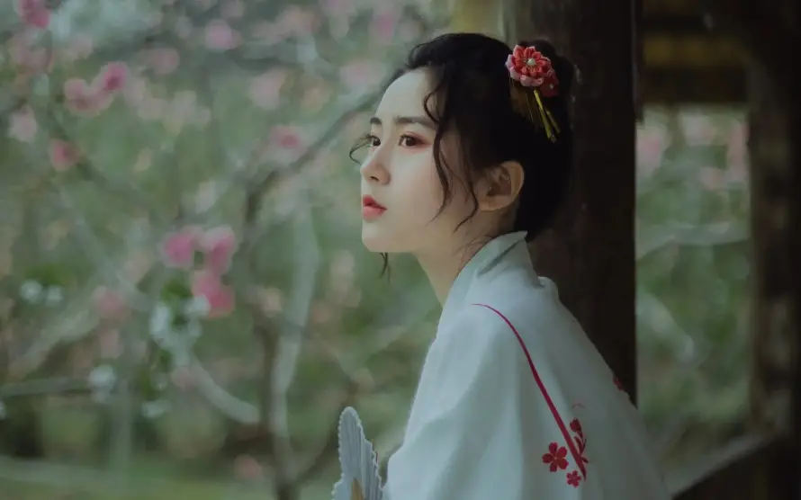 4k中式壁纸 - 古风 - 庭院 - 桃花「哲风壁纸」