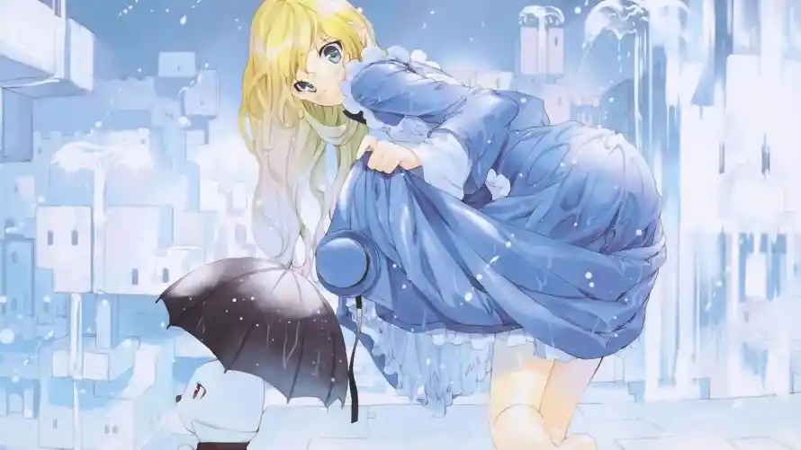 4k女孩壁纸 - 二次元 - 冬日雪景 - 动漫插画「哲风壁纸」