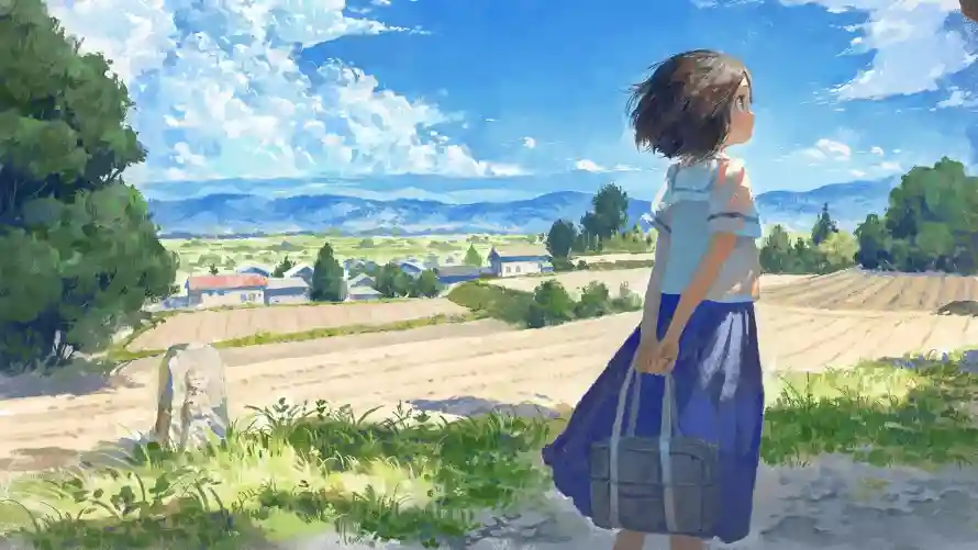 4k女孩壁纸 - 二次元 - 乡间景色 - 动漫女孩「哲风壁纸」 4k女孩壁纸 - 二次元 - 乡间景色 - 动漫女孩「哲风壁纸」