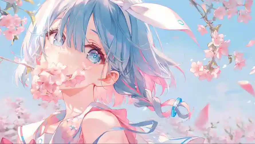 4k二次元壁纸 - 春日场景 - 樱花少女 - 蔚蓝档案「哲风壁纸」