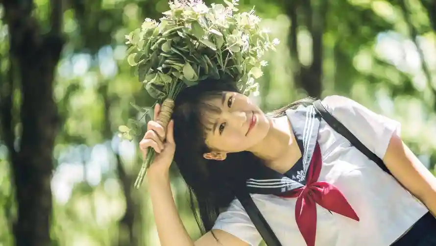 4k写真壁纸 - 少女 - 日系 - 森林「哲风壁纸」