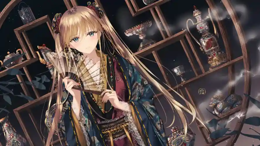 4k女孩壁纸 - 折扇 - 二次元 - 东方少女「哲风壁纸」 4k女孩壁纸 - 折扇 - 二次元 - 东方少女「哲风壁纸」