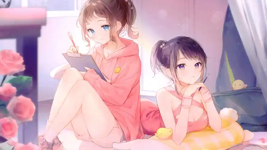 4k女孩壁纸-二次元 - 房间背景-日常场景「哲风壁纸」