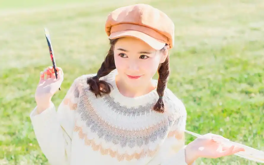 4k清纯壁纸 - 美女 - 双马尾 - 户外写真「哲风壁纸」