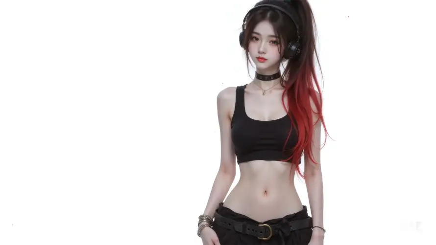 4k红发壁纸 - 个性造型 - 动感少女 - 动感插画「哲风壁纸」