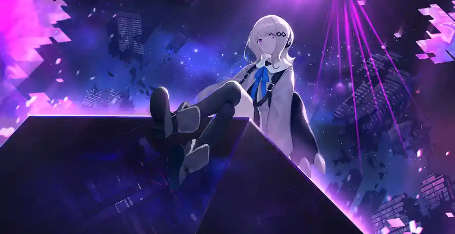 4k动漫壁纸-几何场景 - 少女-动漫少女热门的壁纸「哲风壁纸」