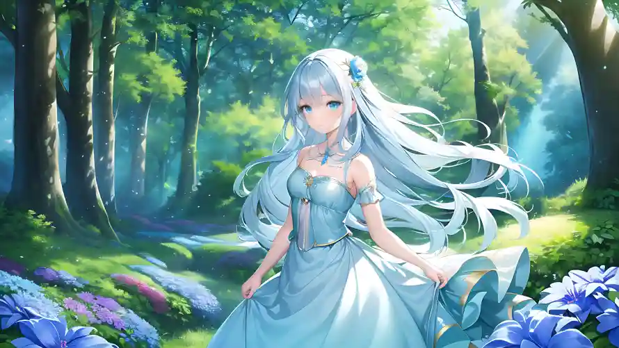 4k少女壁纸 - 春天 - 森林 - 花朵「哲风壁纸」