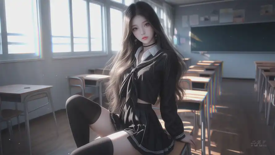4k少女壁纸 - 教室 - 校园 - 校服「哲风壁纸」 4k少女壁纸 - 教室 - 校园 - 校服「哲风壁纸」