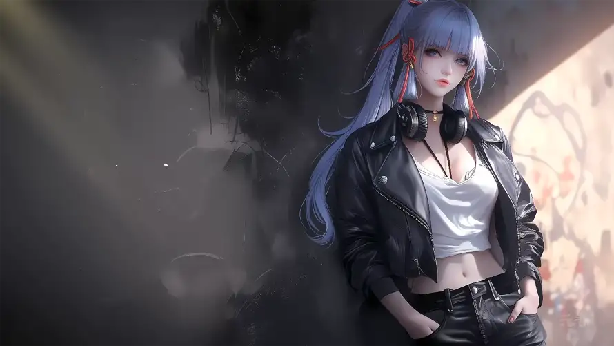 4k少女壁纸 - 蓝发 - 光影背景 - 蓝发少女「哲风壁纸」 4k少女壁纸 - 蓝发 - 光影背景 - 蓝发少女「哲风壁纸」