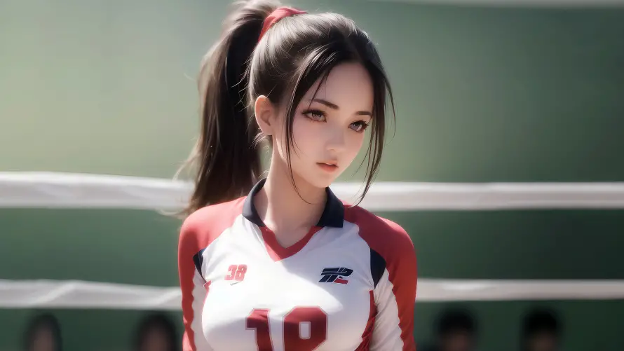 2k女孩壁纸-少女球员和排球-排球女孩热门的壁纸「哲风壁纸」