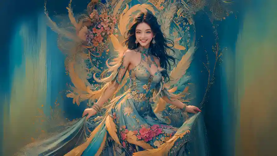 4k美女壁纸 - 花季 - 华丽服饰 - 奇幻风格「哲风壁纸」