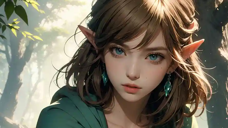 4k精灵壁纸 - 美女 - 奇幻精灵 - 尖耳少女「哲风壁纸」