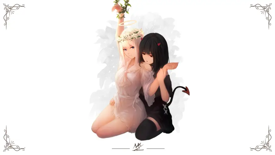 4k女孩壁纸 - 二次元 - 双生少女 - 奇幻尾饰「哲风壁纸」