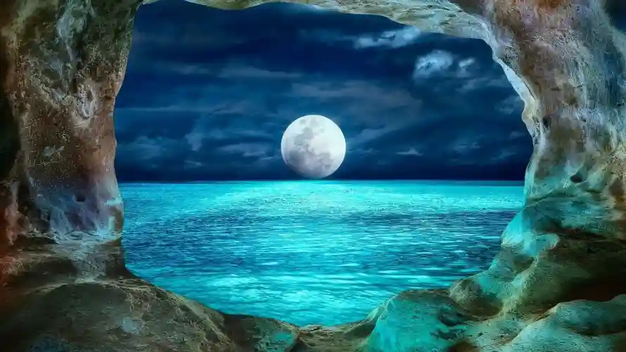 4k夜空壁纸 - 月夜 - 洞穴 - 海景「哲风壁纸」 4k夜空壁纸 - 月夜 - 洞穴 - 海景「哲风壁纸」