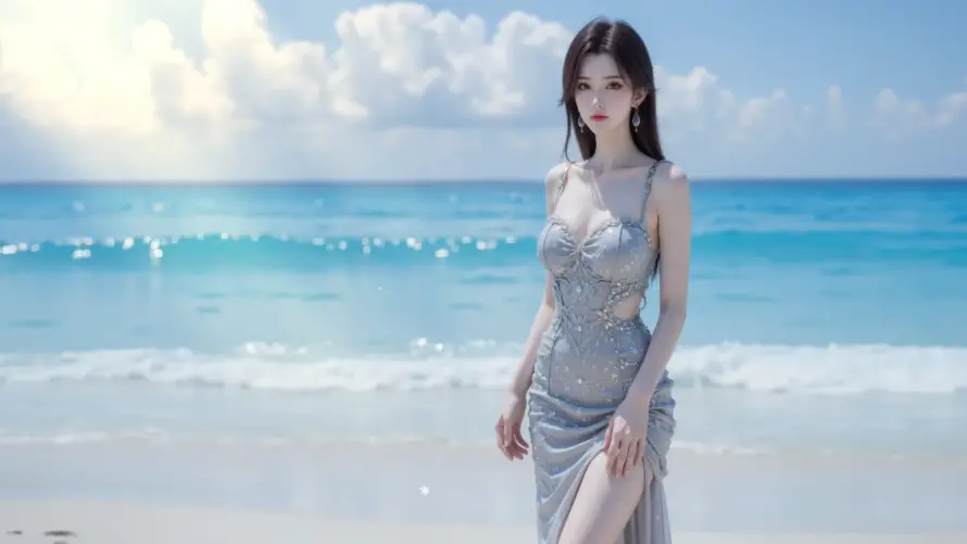 4k丽人壁纸 - 沙滩 - 海滨 - 海边「哲风壁纸」
