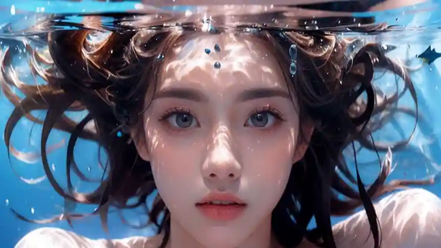 2k少女壁纸-水少女与水-少女水元素免费下载「哲风壁纸」