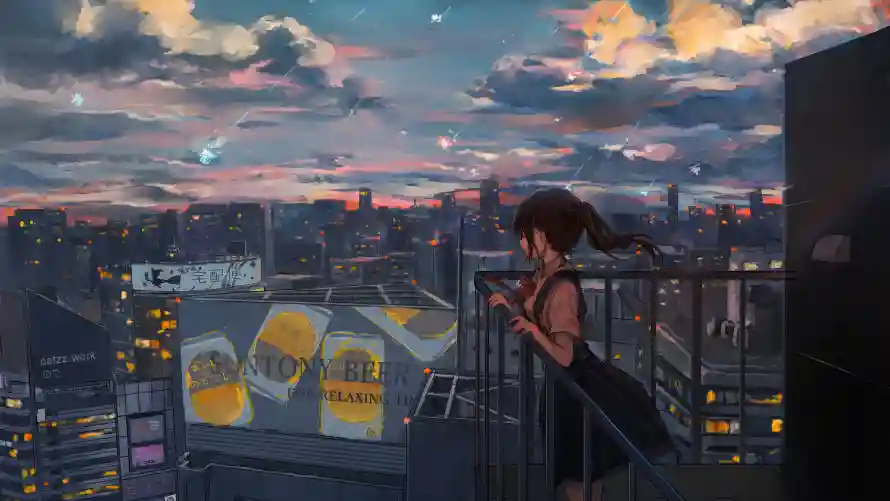 4k女孩壁纸 - 二次元 - 动漫插画 - 城市背景「哲风壁纸」 4k女孩壁纸 - 二次元 - 动漫插画 - 城市背景「哲风壁纸」