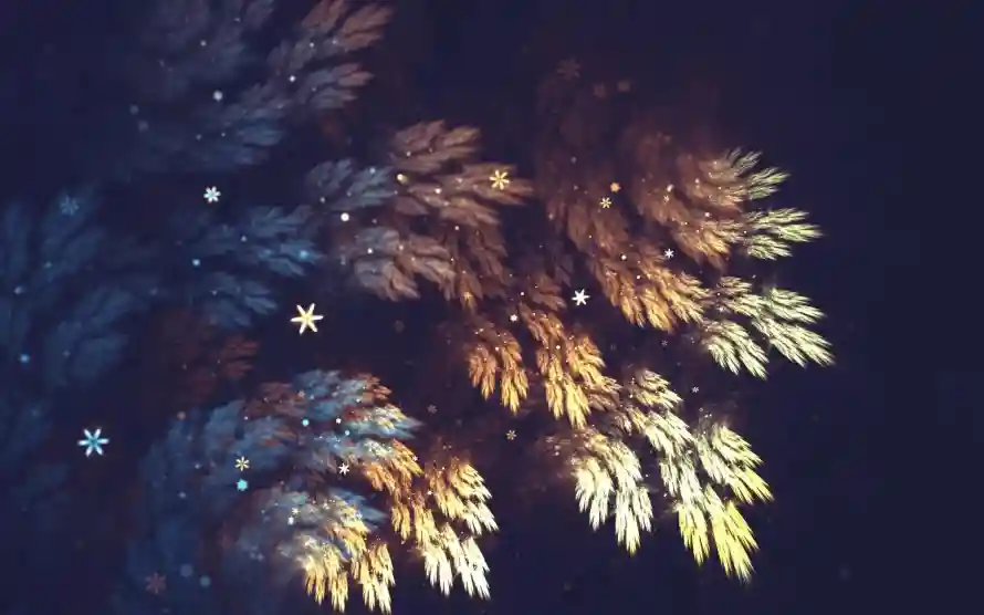 4k色彩壁纸 - 艺术 - 夜光植物 - 星空背景「哲风壁纸」