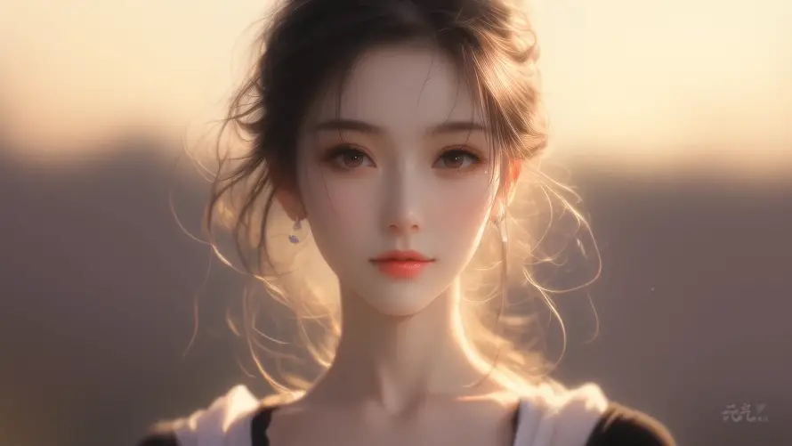 4k清纯壁纸 - 阳光 - 户外场景 - 清纯肖像「哲风壁纸」