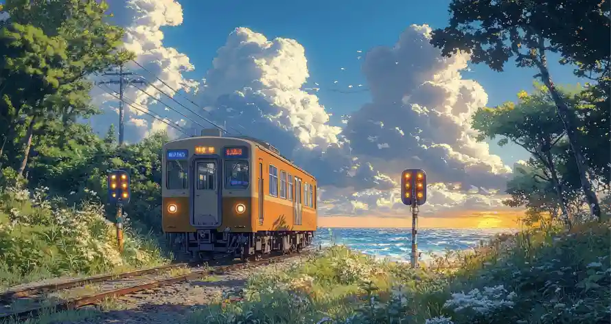 4k动漫壁纸 - 宫崎骏 - 夕阳铁轨 - 日系动画「哲风壁纸」 4k动漫壁纸 - 宫崎骏 - 夕阳铁轨 - 日系动画「哲风壁纸」