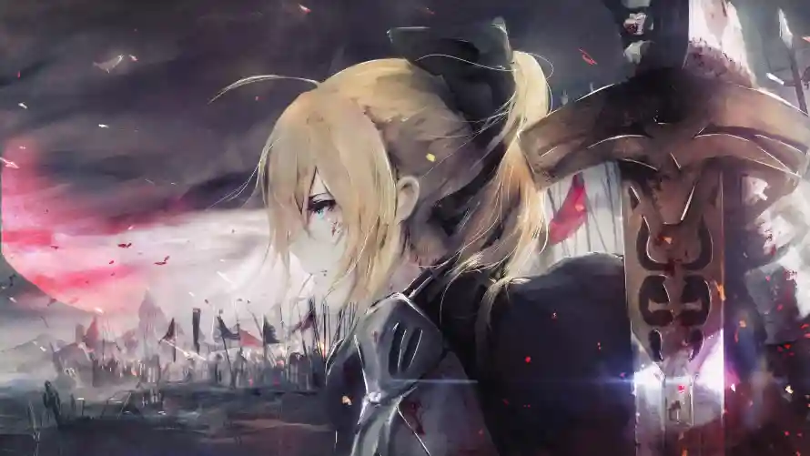 4k二次元壁纸 - Fate - 剑士插画 - 圣杯战争「哲风壁纸」