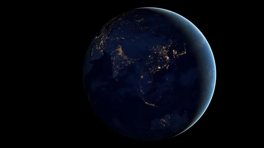 4k星球壁纸 - 风景 - 地球灯光 - 夜景图片「哲风壁纸」