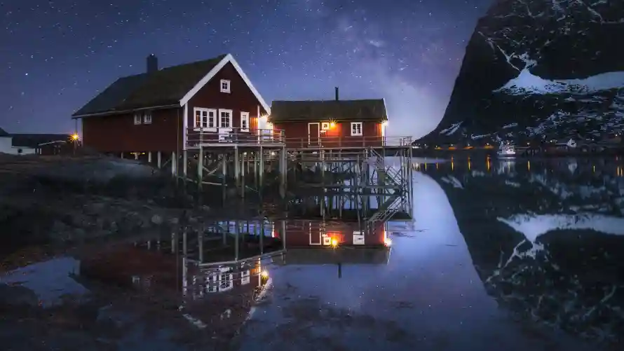 4k夜空壁纸 - 木屋 - 风景 - 夜景摄影「哲风壁纸」