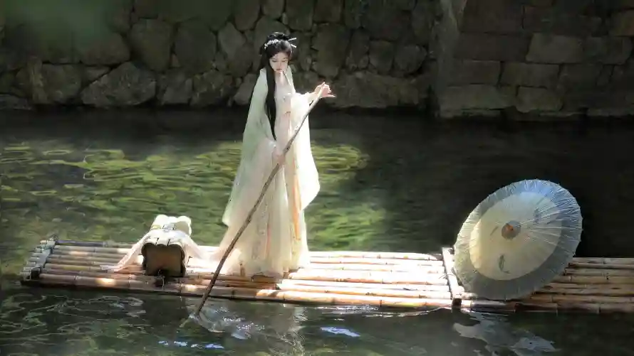4k古风壁纸 - 美女 - 油纸伞 - 中式服饰「哲风壁纸」