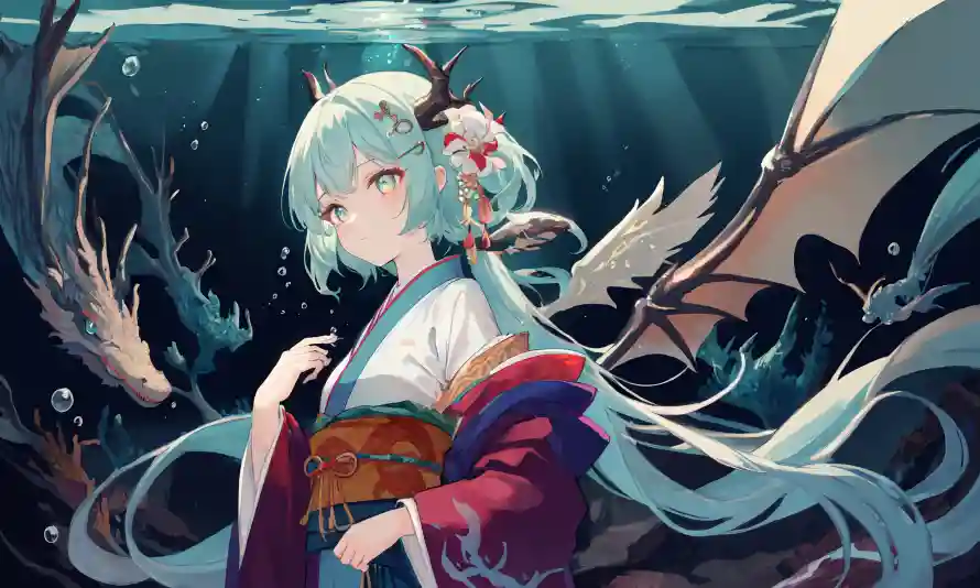 4kAI壁纸 - 二次元 - Ai绘画 - 和服少女「哲风壁纸」