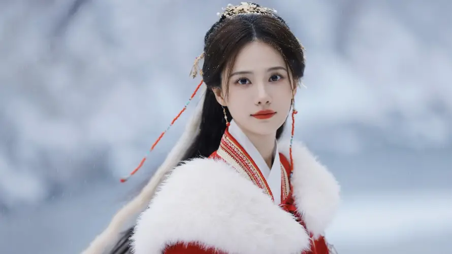 4k美女壁纸 - 艺术 - 冬季美女 - 古装美女「哲风壁纸」