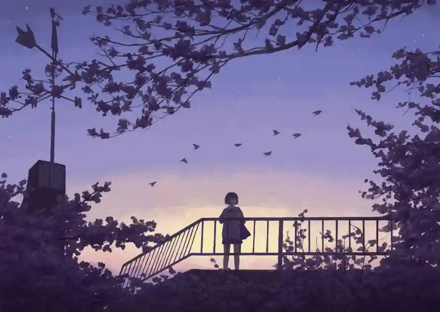 4k女孩壁纸 - 二次元 - 动漫背景 - 天空插画「哲风壁纸」