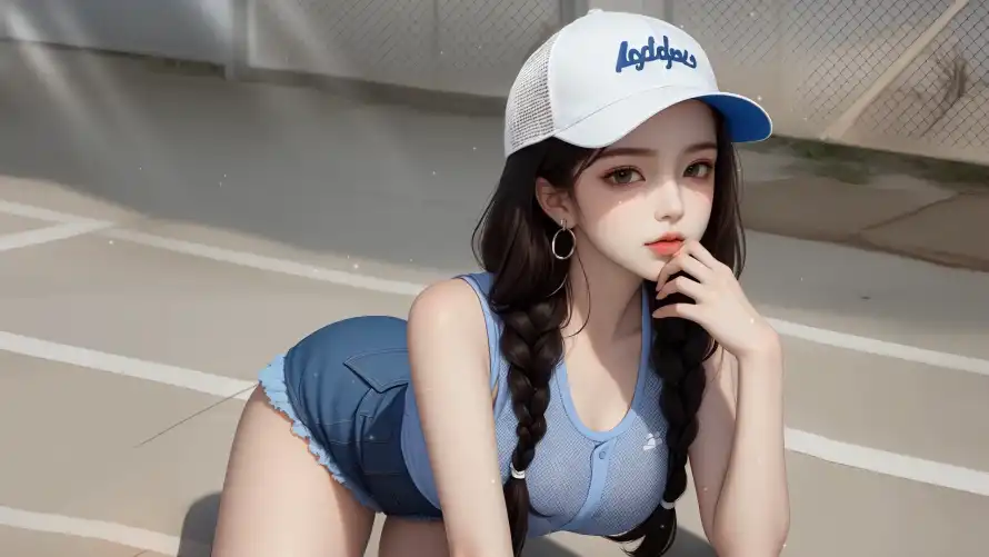 4k运动风壁纸 - 少女写真 - 性感美女 - 户外跑道「哲风壁纸」