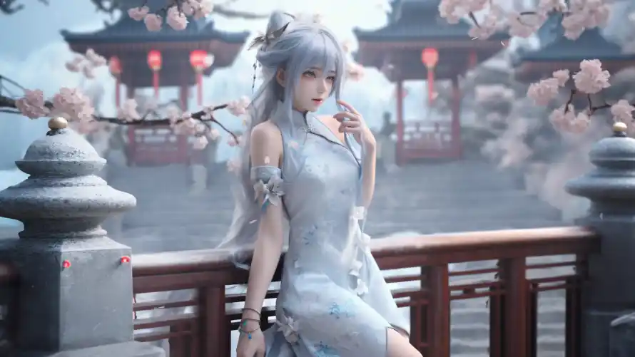 4k国风壁纸 - 国风二次元 - 旗袍COS - 中式幻想风格「哲风壁纸」