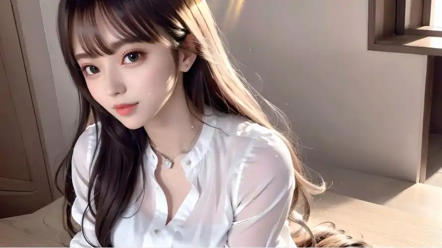 4k美女壁纸 - 室内场景 - 清纯少女 - 温馨氛围「哲风壁纸」