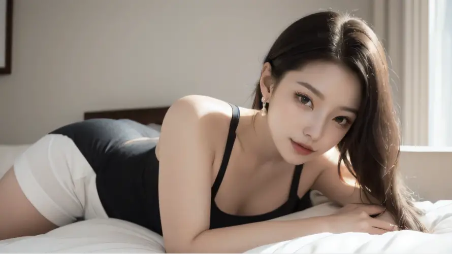 4k居家壁纸 - 美女 - 卧室背景 - 家居美女「哲风壁纸」