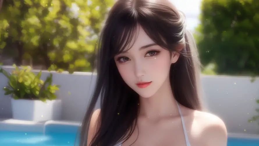 4k清纯壁纸 - 美女 - 夏日风情 - 户外场景「哲风壁纸」